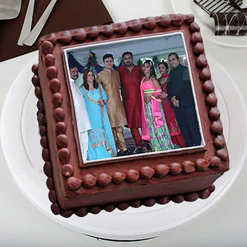 Square Photo Cake 3 Kg Vanilla Cake