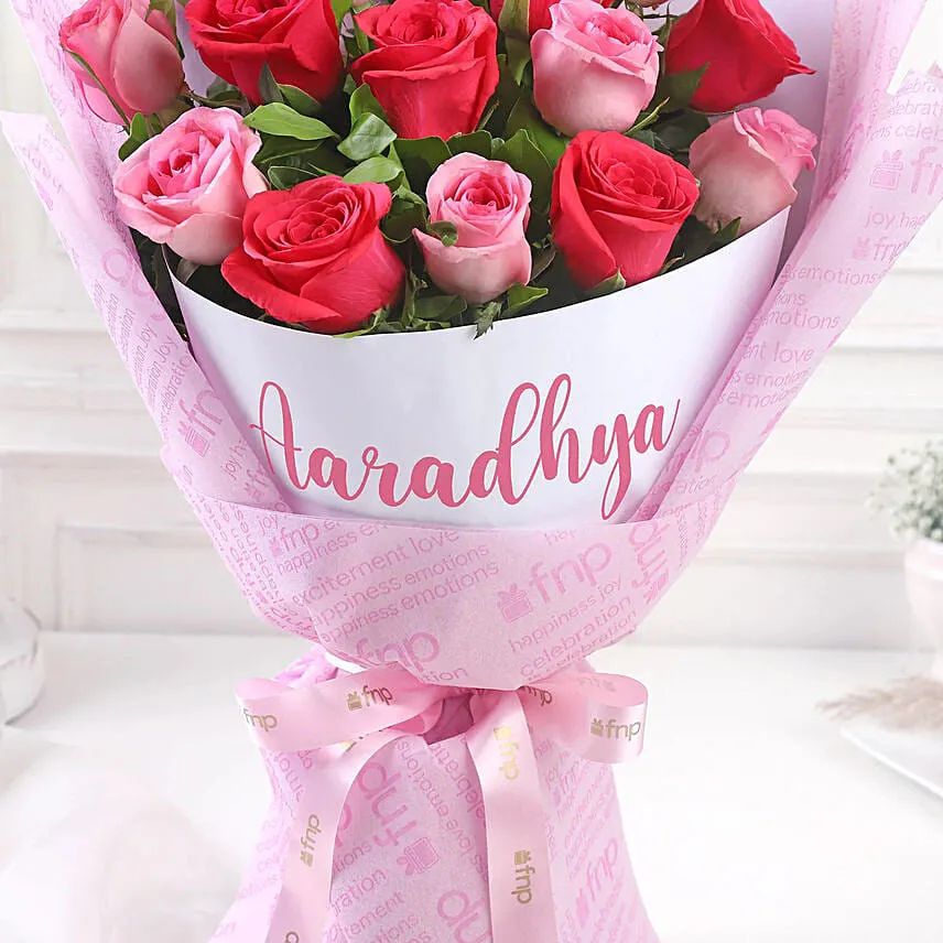 Joyful Personalised Rose Bouquet
