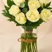 Vase Of Elegant White Roses