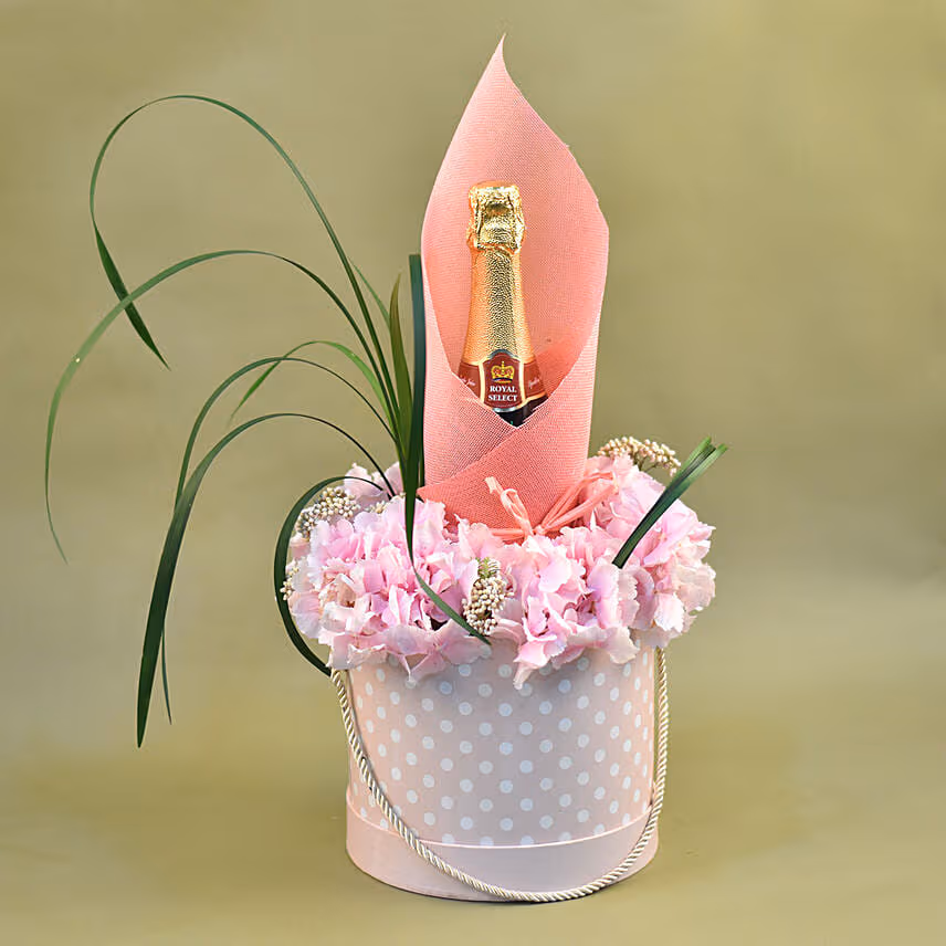 Hydrangea & Sparkling Juice Pink Box