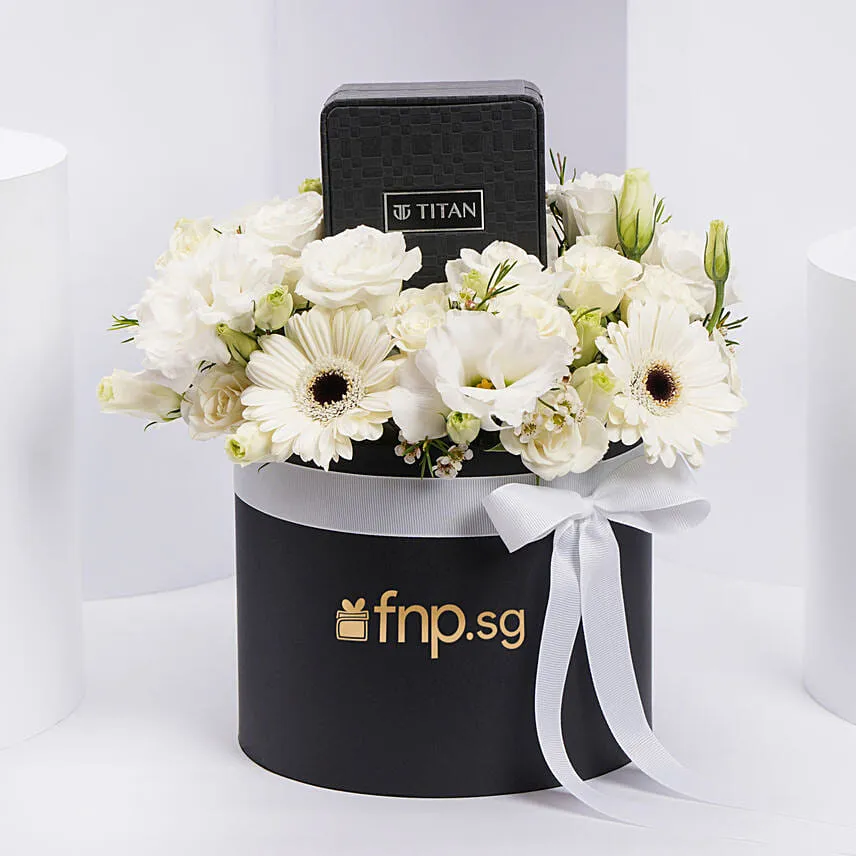 Elegant Titan Wtah for her with Flower Box