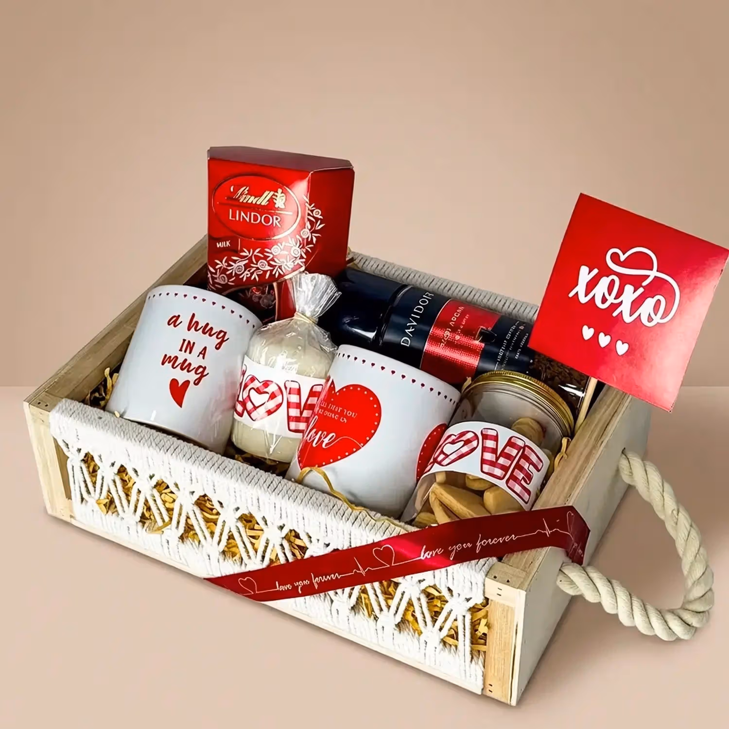 Deluxe Valentine’s Day Gift Hamper Tray with Chocolates, Mugs & More