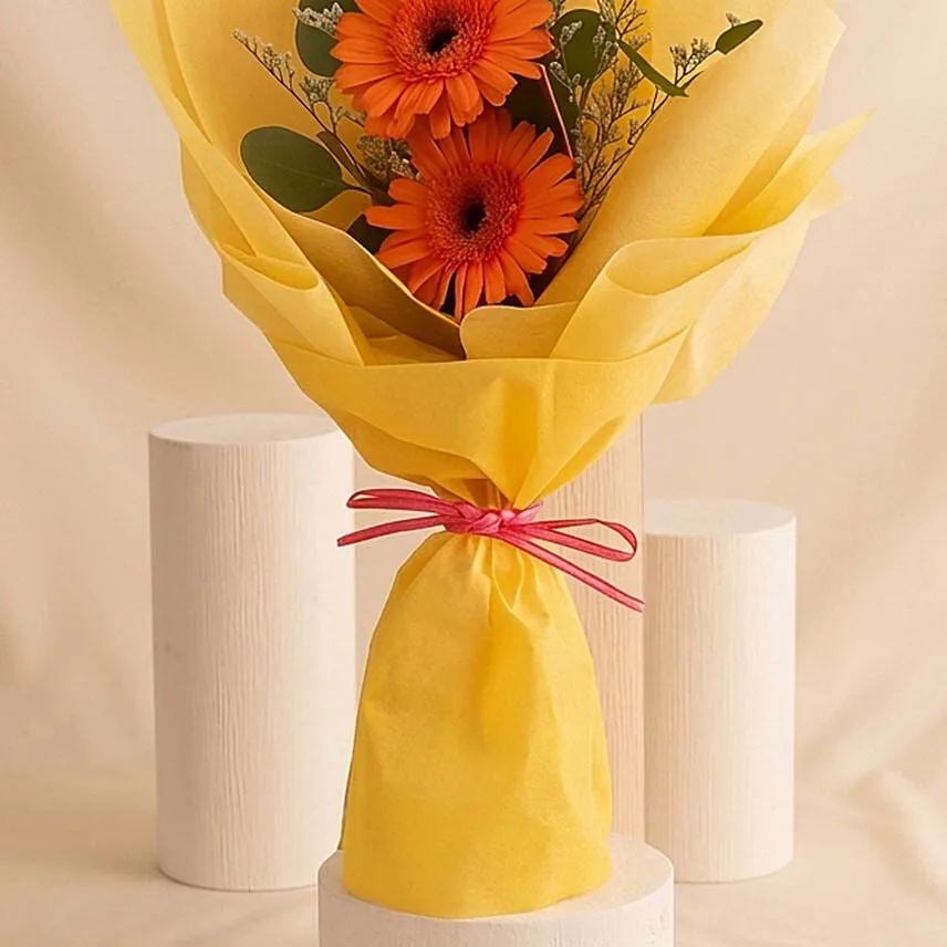 Cherry Red Gerbera Bouquet