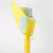Luxurious Ferrero Rocher Chocolate Bouquet with Elegant Yellow and Blue Wrapping