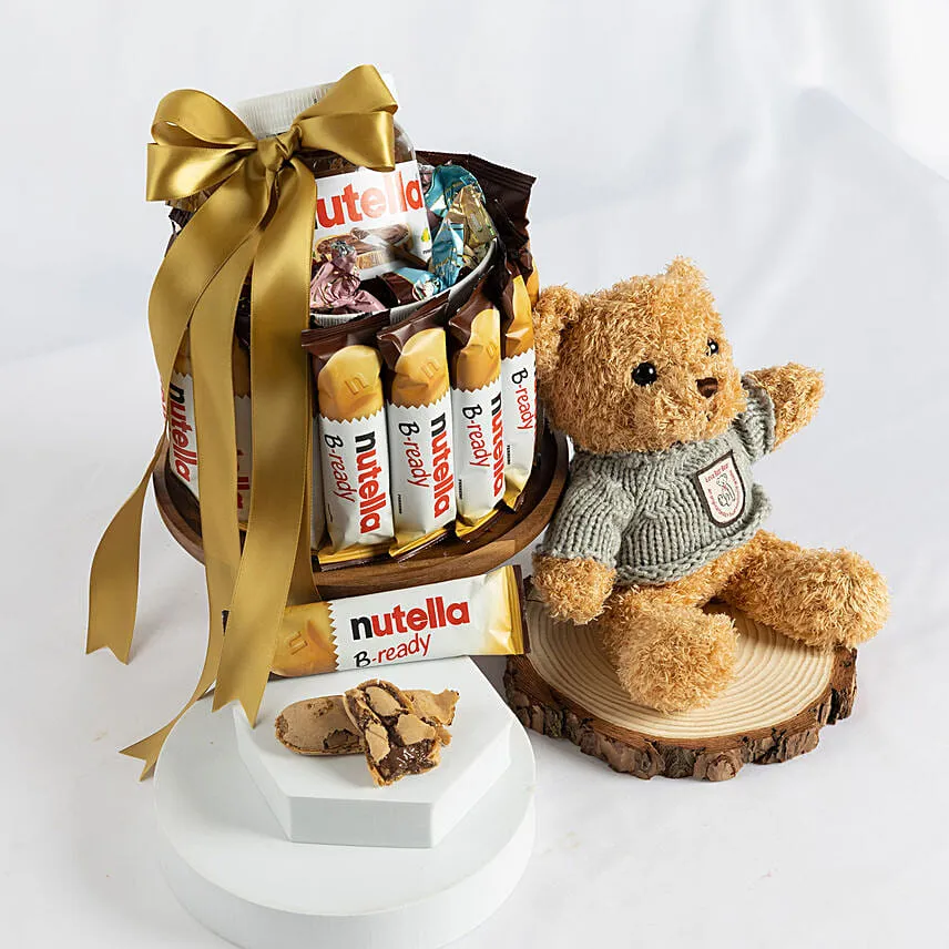 Nutella Joy Arrangement with Teddy