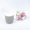 Mint Blooms Home Candle with Pink and White Lisianthus Arrangement