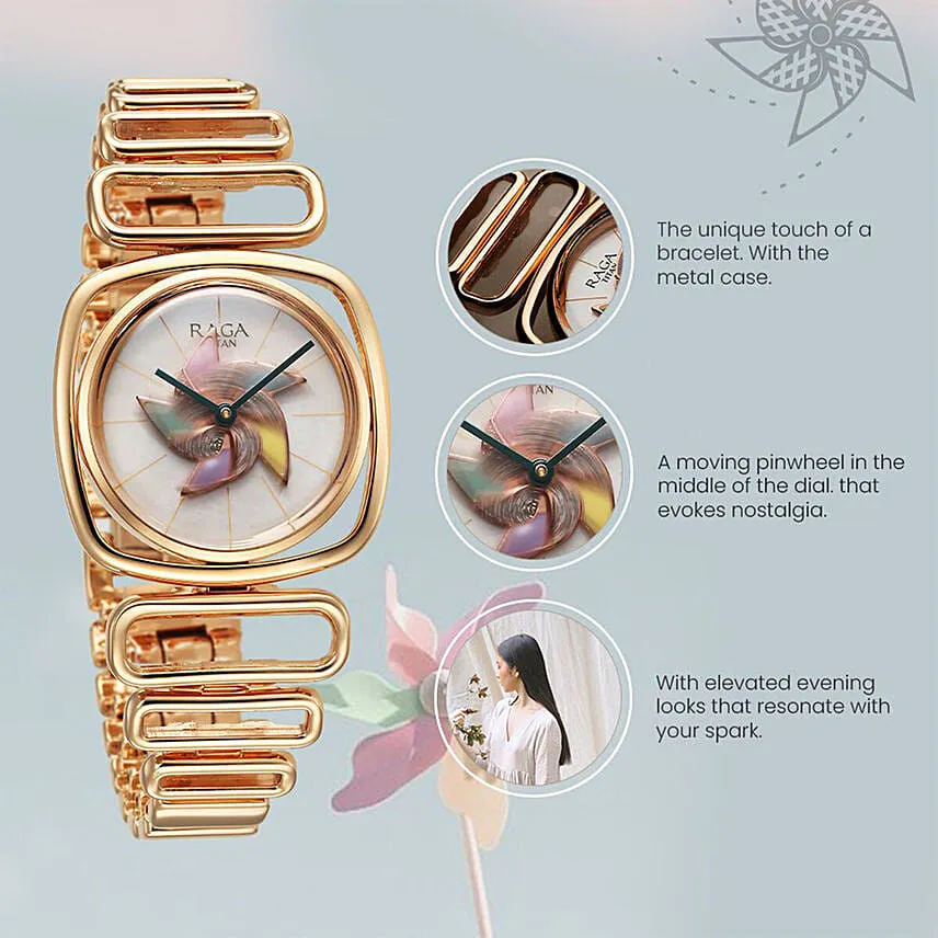 Titan Raga Memoris Mother of Pearl Watch for Her