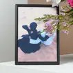 Elegant Romantic Floral Arrangement with Personalized Photo Frame