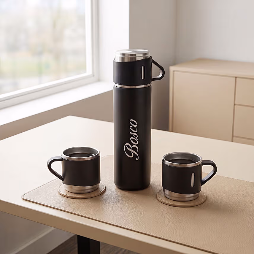 Personalised Vacuum Flask Gift Set for Him