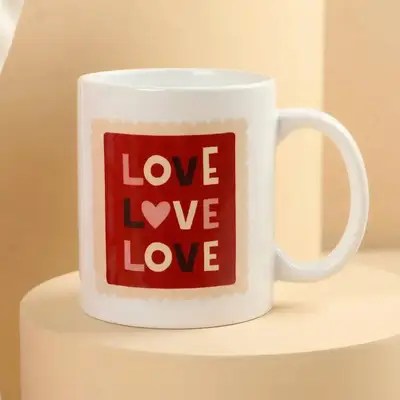Romantic Love-Themed Pre-Printed Mug