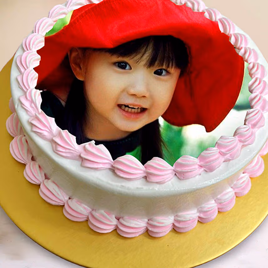 Personalised Yummy Vanilla Raspberry Cake 8 Inches