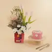 Tulips & Women’s Day Flowers with Cake