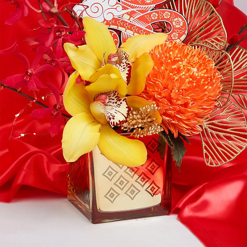 Snake New Year Flowers Vase