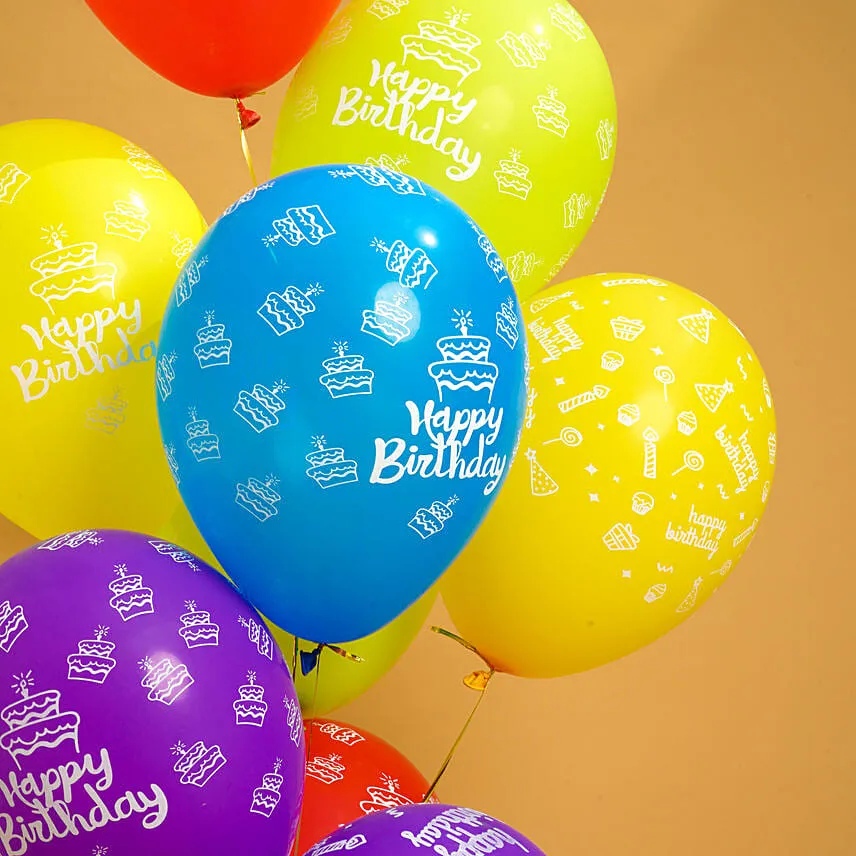 Happy Birthday Helium Balloons