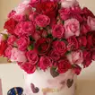 Romantic Elegance: Pink & Red Roses with Giorgio Armani Perfume