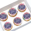 Delicious Chocolate Happy Birthday Cupcakes - 6 Pieces