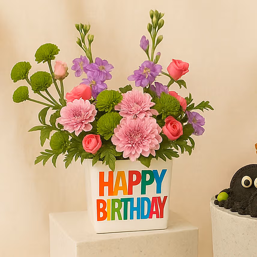 Birthday Flower with Oreo Cake