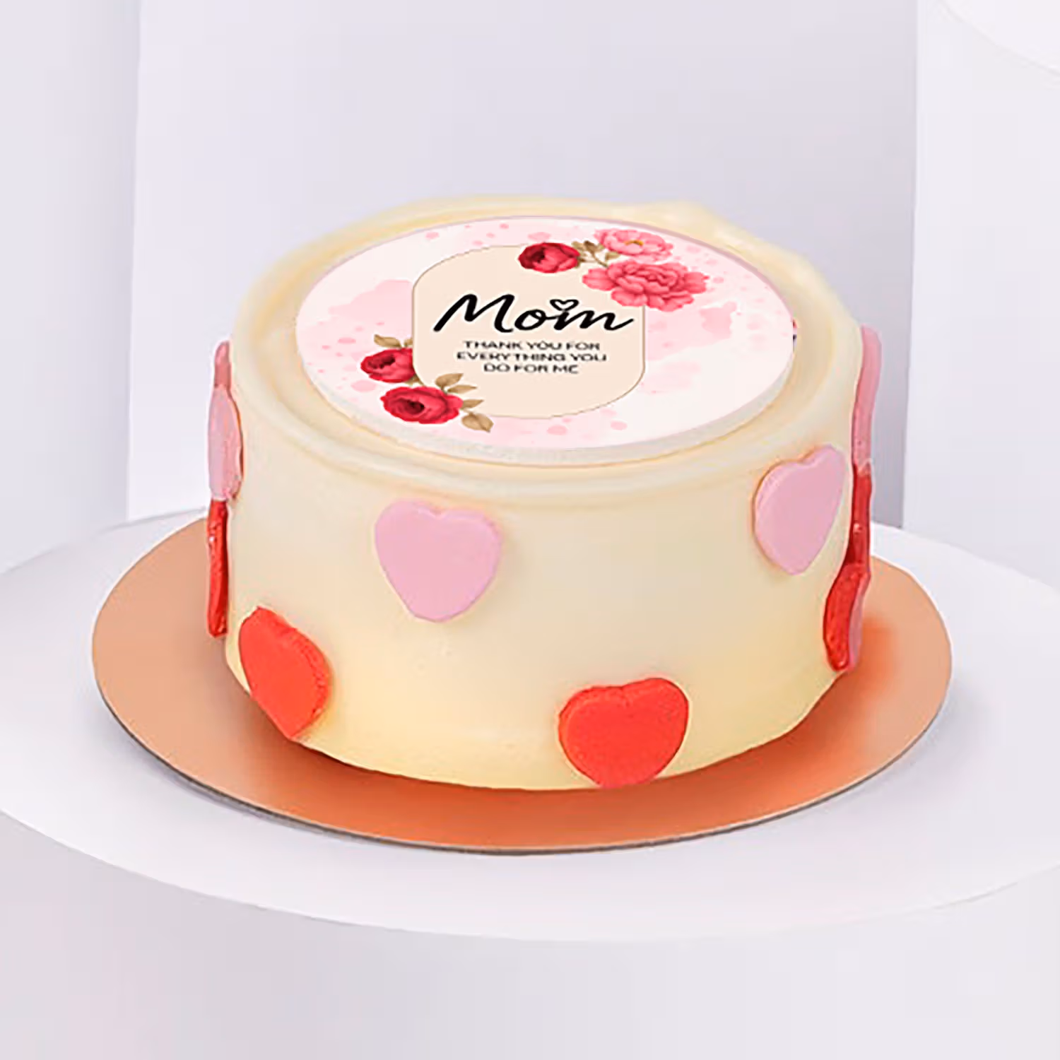 Delightful Rosy Bouquet and Cake Combo for Mother's Day