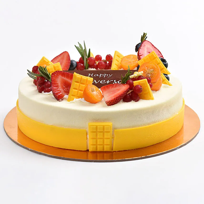 1 Kg Vanilla Berry Cake For Anniversary