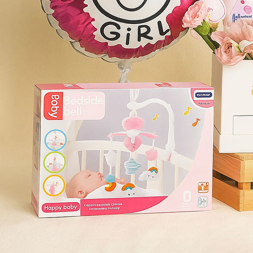 Its a Baby Girl Flower giftset with Balloon