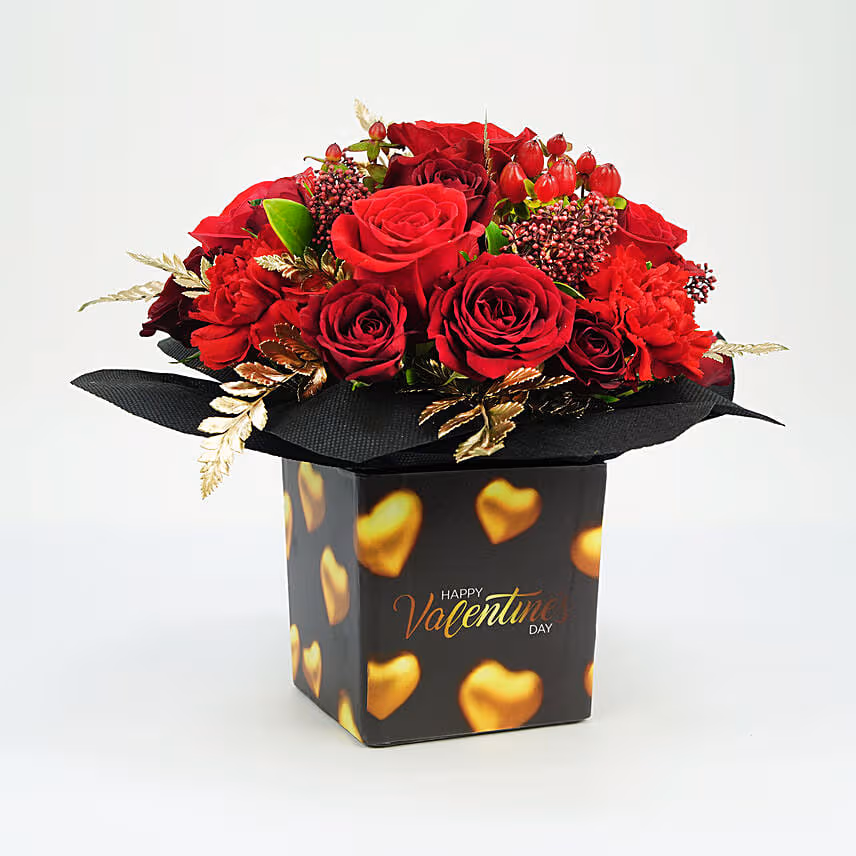 Golden Moments Valentines Flowers