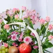 Exquisite Healthy Choice Basket: A Floral and Fruit Delight