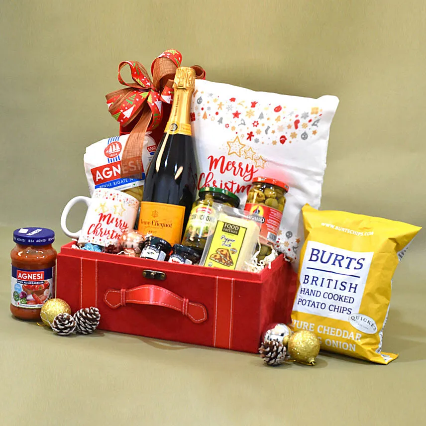 Grand Christmas Leather Chest Box Hamper