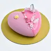 Exquisite Fluttering Love Heart Chocolate Cake