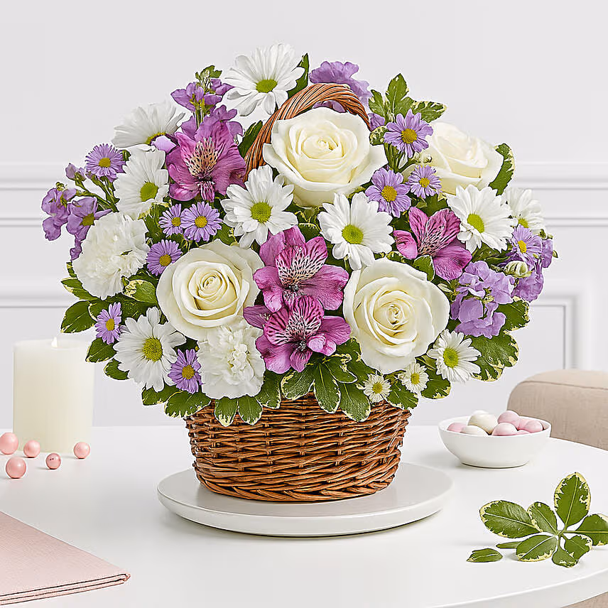 Basket Of Royal Flowers