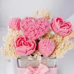 Luminous Floral Embrace: Luxurious Organic Candle Gift Set
