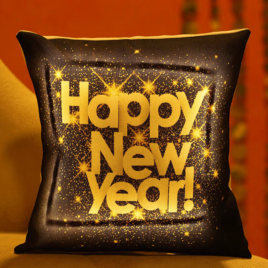 Bright Stars Happy New Year Led Cushion