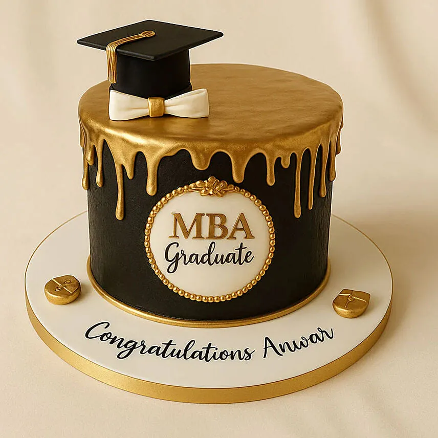 MBA Graduate Luscious Chocolate Cake