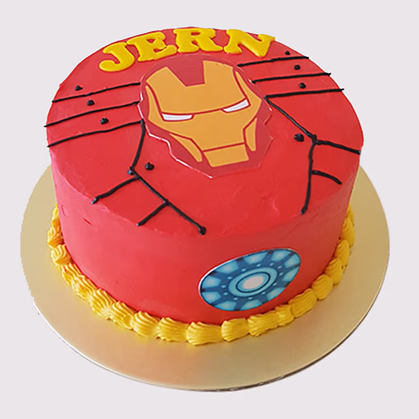 Iron Man Fondant Round Cake
