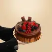 Chocolate Drip Cake With Berries - 500 Grams