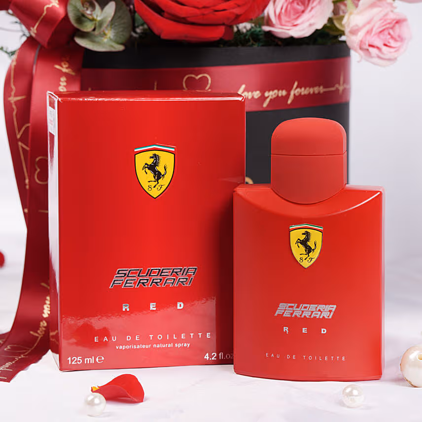 Valentines Day Flower and Perfume for Him