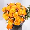 Sunset Splendor: Elegant Pink Rose and Gerbera Bouquet - Orange