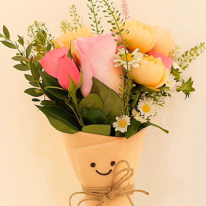 Smiley Mini Jellycat Pastel Bouquet