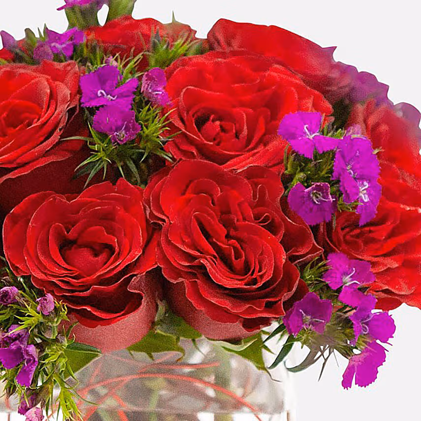Premium Red Roses Vase Arrangement