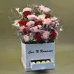 Red & Pink Flowers in Box