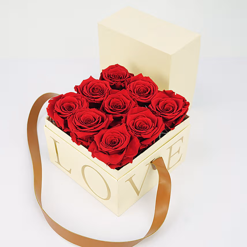 Forever Rose In Love Box With I Love You Table Top