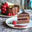 Decadent Chocolate Drip Ice Cream Cone Cake with Fresh Berries