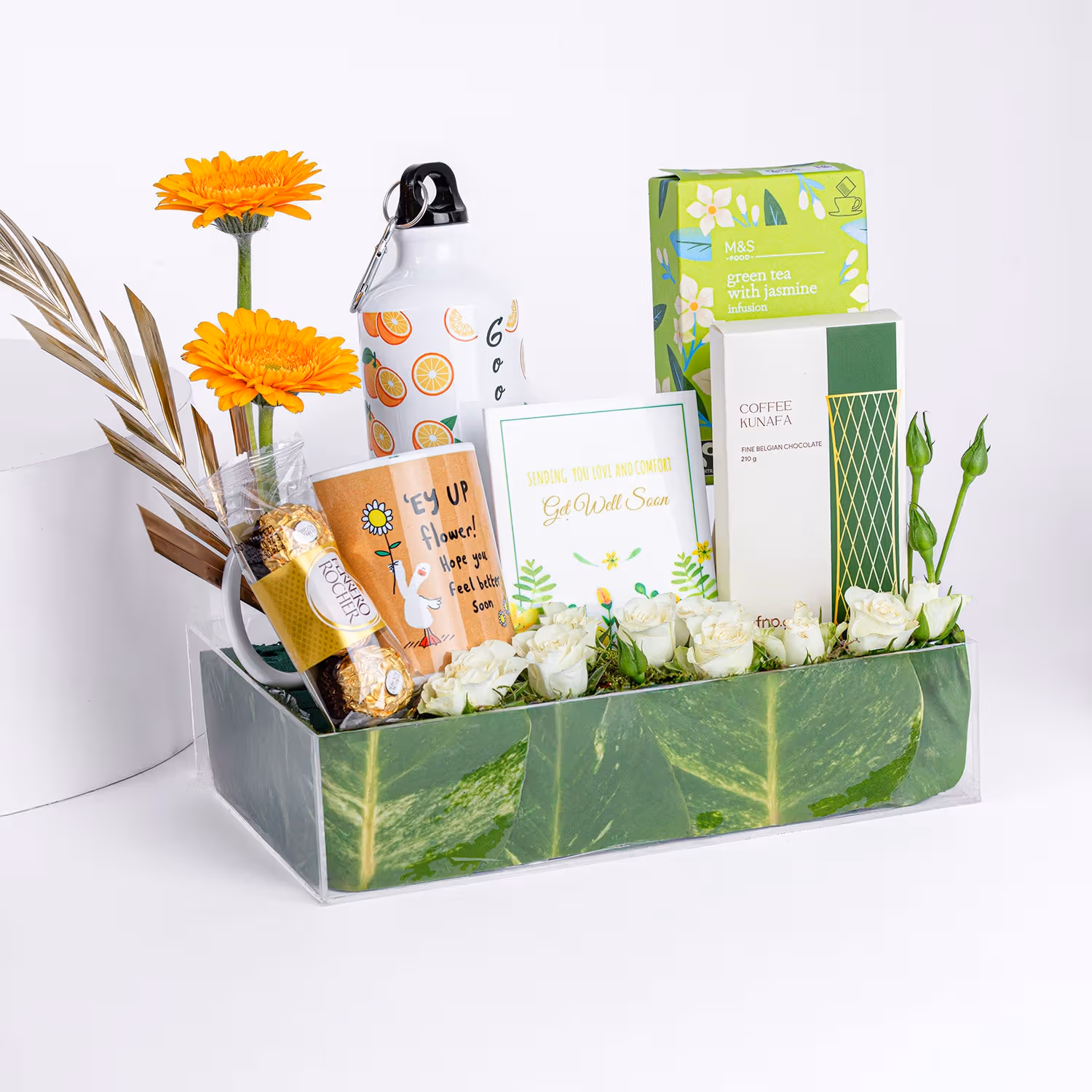 Wellness & Wishes: Get Well Soon Gift Set with Flowers, Chocolates, and More