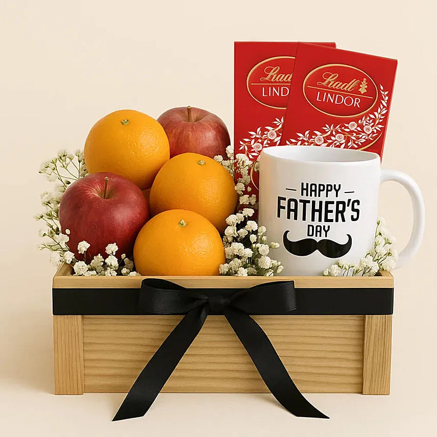 Fruit & Chocolates With Mug For Father's Day
