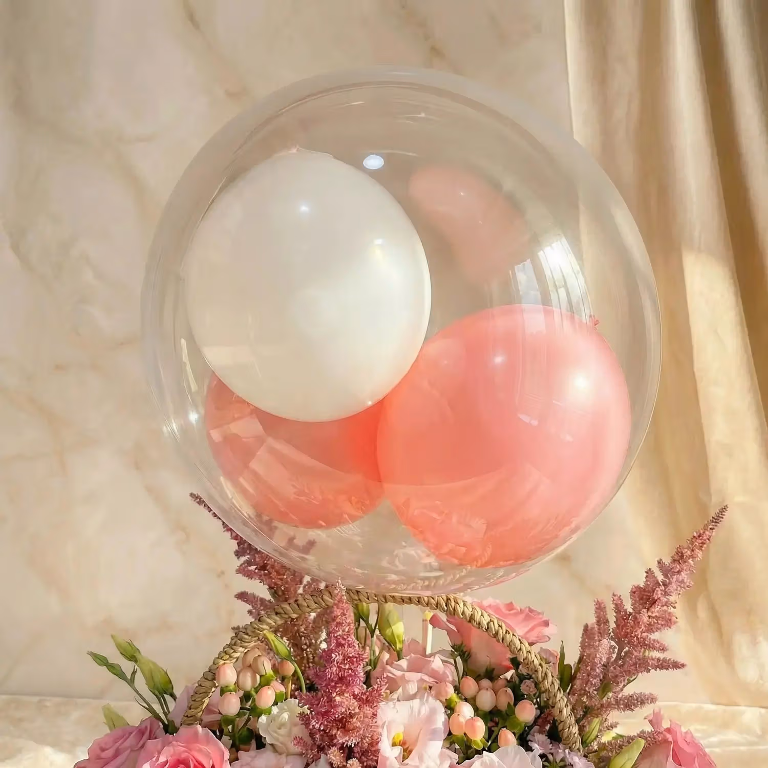 Pink Dreams Balloon Garden Basket