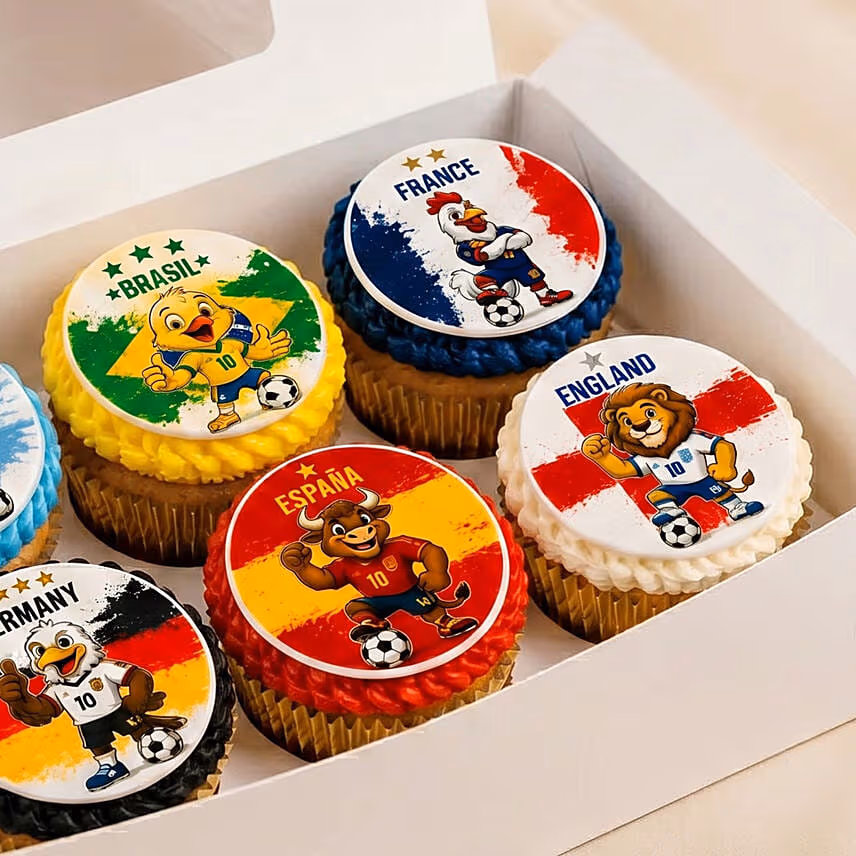 World Cup Football Chocolate Cupcakes