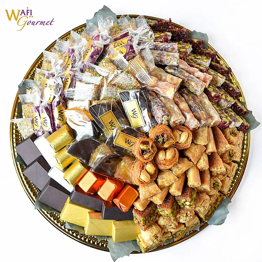 Sweets and Chocolates in a Tray By Wafi