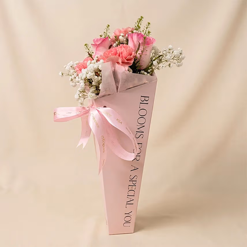 Gentle Love carnations and Roses Posy for Her