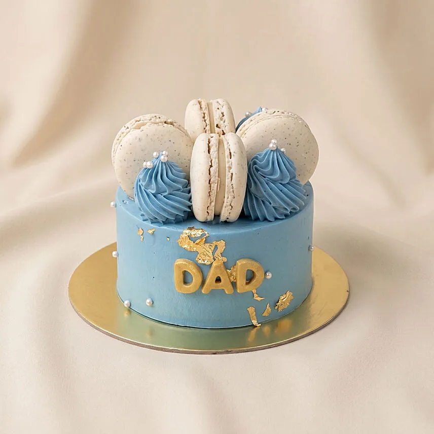 Father's Day Choclate Cake with Macaron