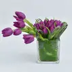 Entwine Tulip: Elegant Dark Purple Tulip Arrangement
