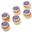 Delicious Chocolate Happy Birthday Cupcakes - 6 Pieces